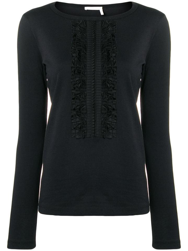 See By Chloé Slim-fit Ruffle Detail Blouse - Black