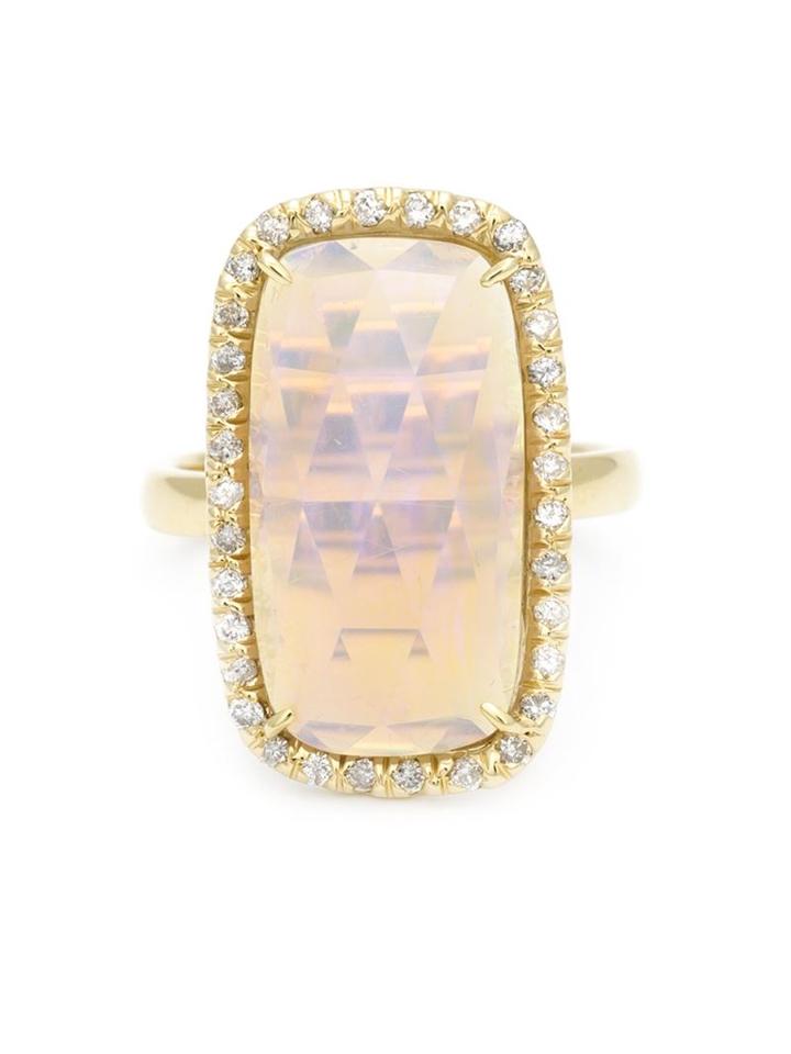 Kimberly Mcdonald Diamond Pavé Opal Ring, Women's, Size: 7 1/2, Pink/purple