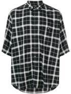 Balenciaga Checked Shirt - Black