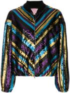 Giamba Striped Bomber Jacket - Multicolour