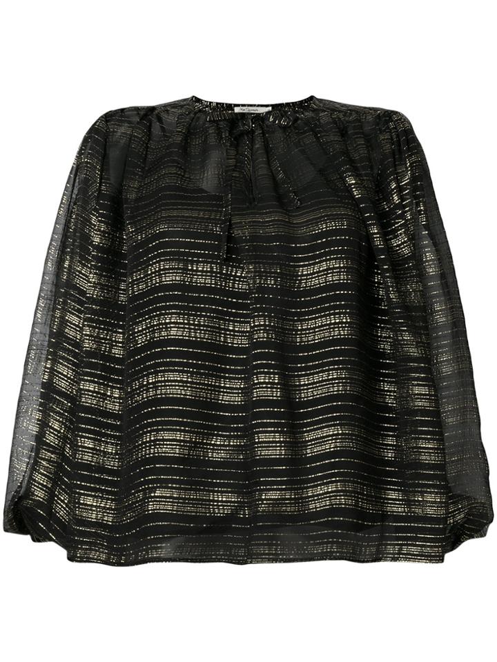 Mes Demoiselles Multi-stripe Blouse - Black