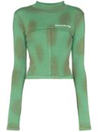 Eckhaus Latta Fitted Logo Jersey Top - Green