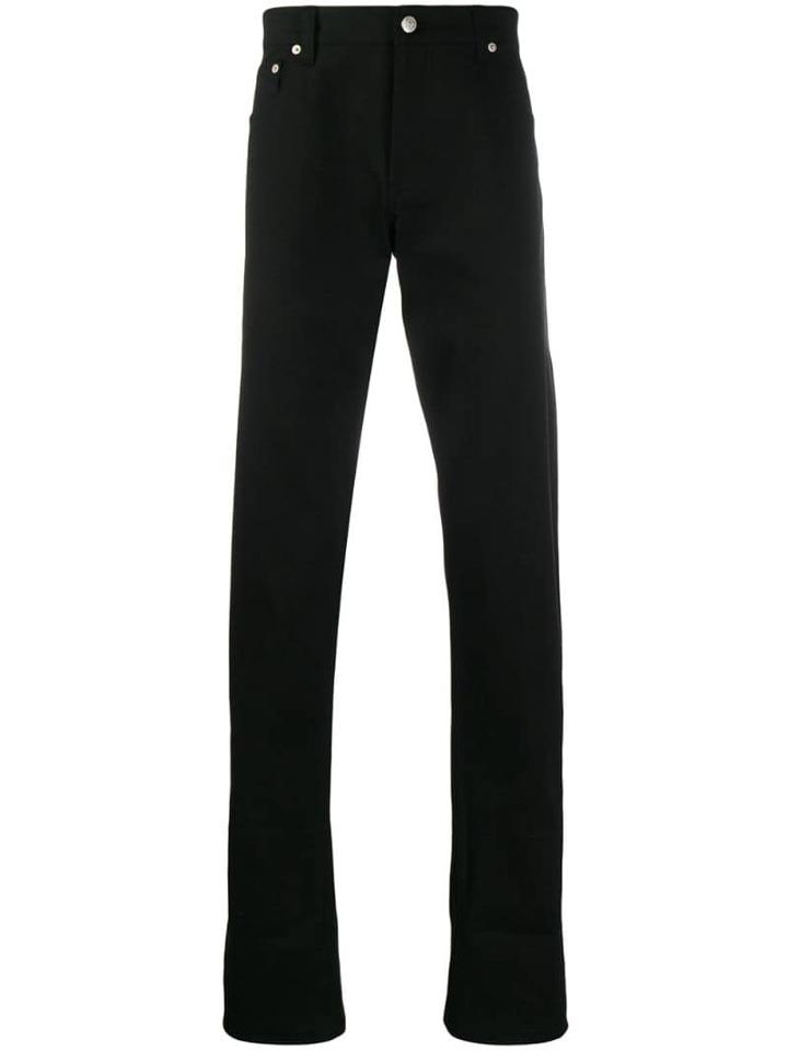 Alexander Mcqueen Dogtooth Cuff Jeans - Black
