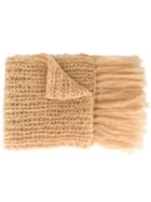 Maiami Knitted Scarf, Women's, Nude/neutrals, Mohair/merino/polyamide