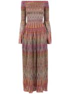 Cecilia Prado Knit Aline Long Dress - Multicolour