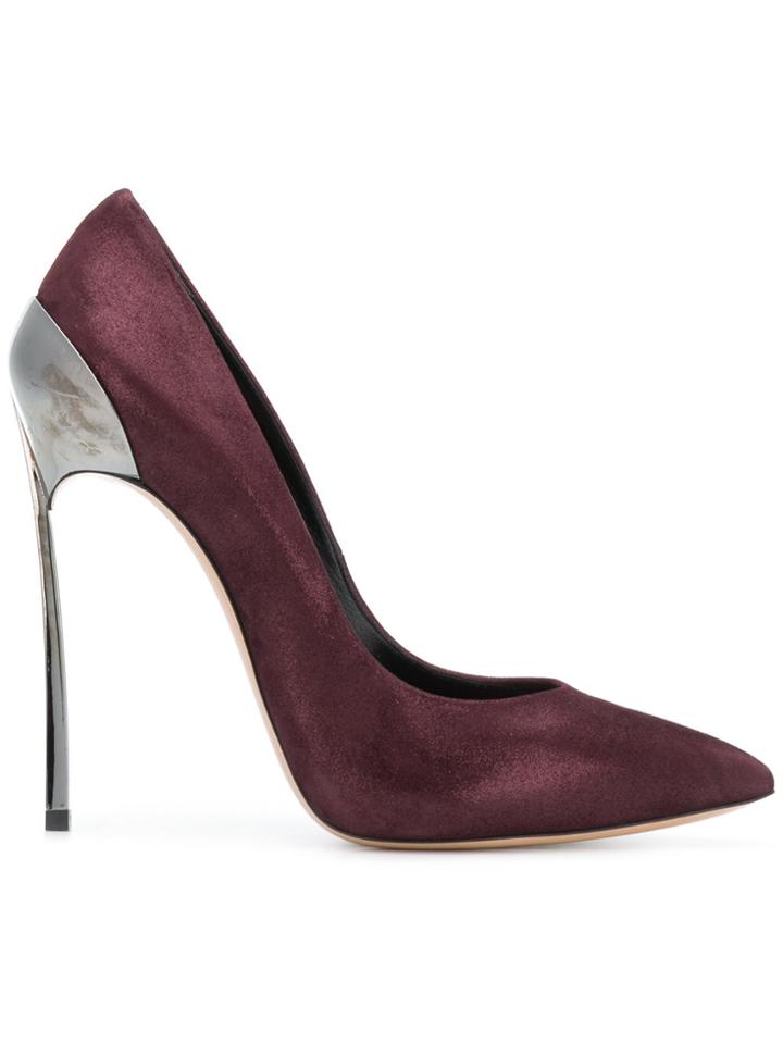 Casadei Blade Metallic Pumps - Pink & Purple