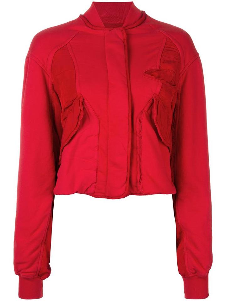 Haider Ackermann Cropped Jacket, Women's, Size: 38, Red, Acetate/rayon/cotton