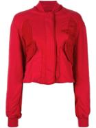 Haider Ackermann Cropped Jacket, Women's, Size: 38, Red, Acetate/rayon/cotton