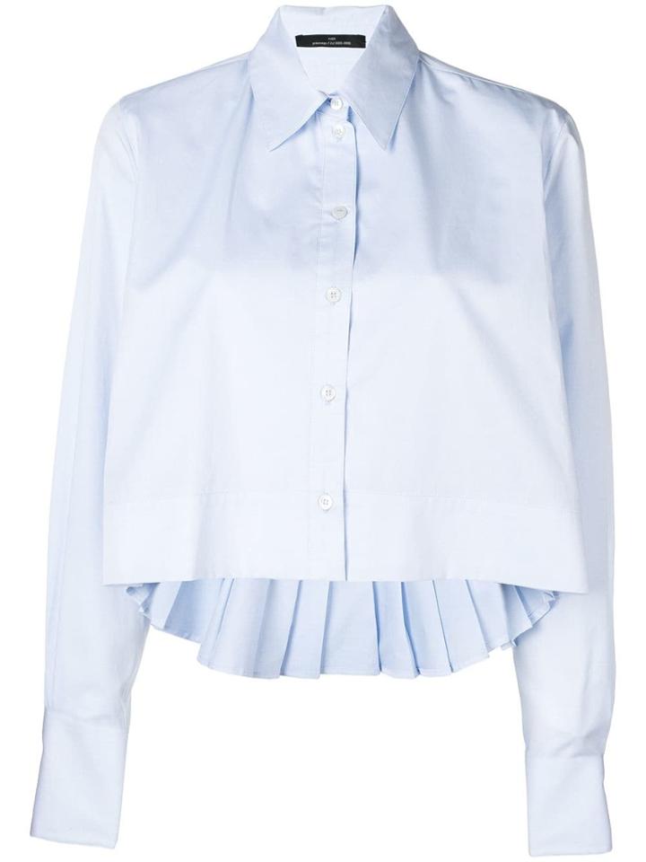 Rokh Cropped Shirt - Blue