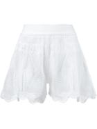 Cecilia Prado Knit Shorts, Women's, Size: G, White, Cotton/acrylic