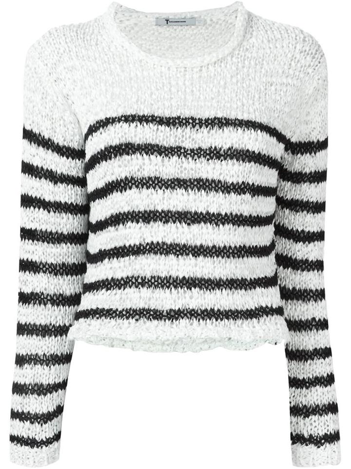 T By Alexander Wang Striped Jumper, Women's, Size: Small, White, Nylon/polyester