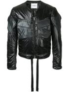 Takahiromiyashita The Soloist Collarless Bomber Jacket With Tie