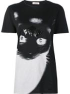 Nina Ricci Cat Print T-shirt, Women's, Size: Medium, Black, Cotton/polyester