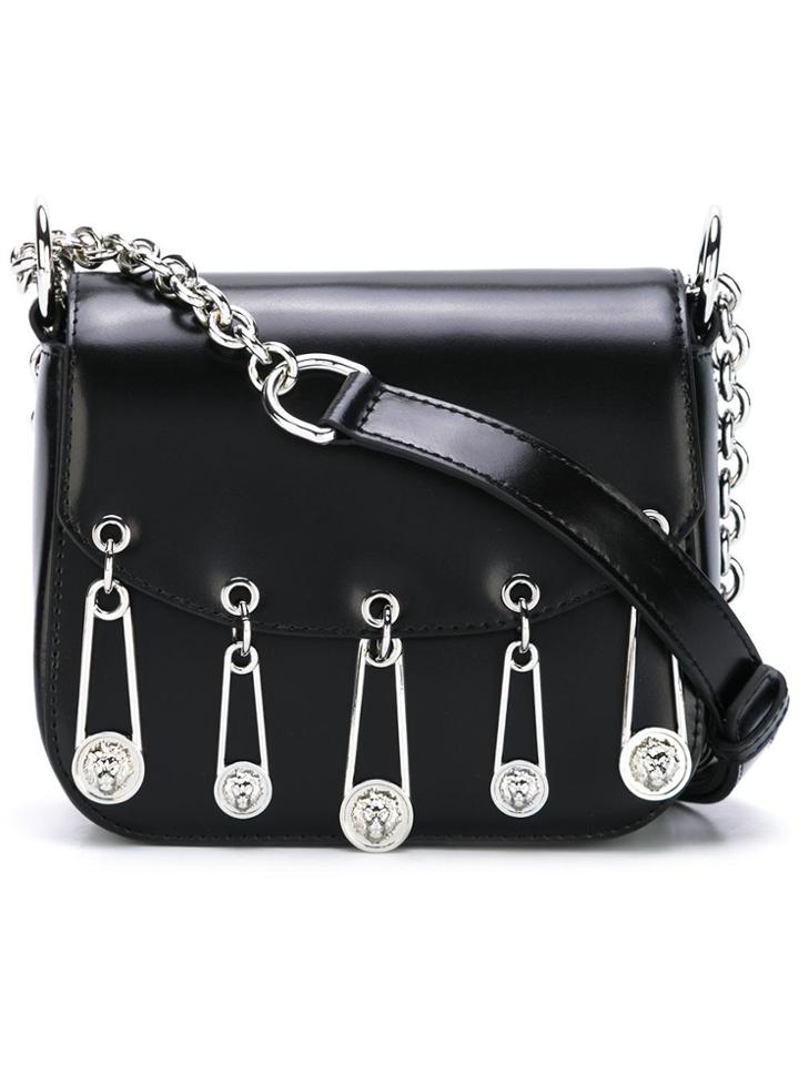 Versus Lion Pins Shoulder Bag - Black