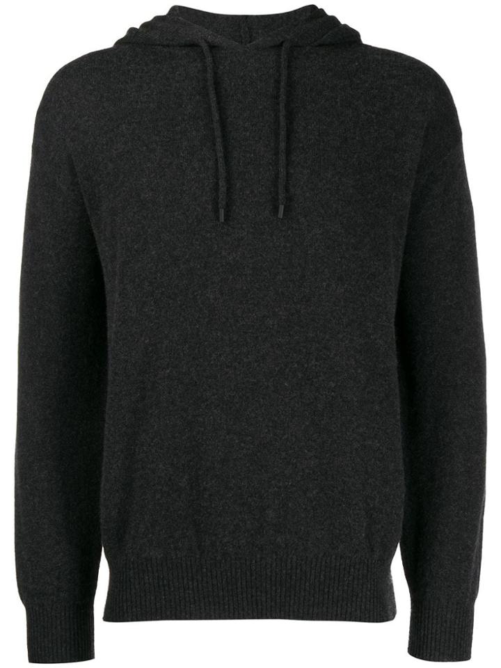 Pringle Of Scotland Knitted Cashmere Hoodie - Grey