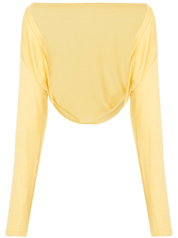 Han Ahn Soon Knitted Boléro Cardigan - Yellow & Orange