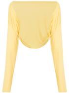 Han Ahn Soon Knitted Boléro Cardigan - Yellow & Orange