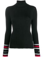 Gaelle Bonheur Roll-neck Fitted Sweater - Black