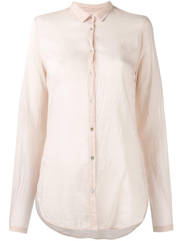 Forte Forte Sheer Shirt, Women's, Size: Ii, Pink/purple, Cotton/silk