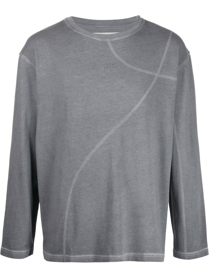 A-cold-wall* Curved Stitching Jumper - Grey