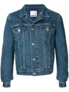 Ground Zero Curve Cut Sleeve Denim Jacket - Blue