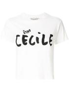 Être Cécile Handwritten Logo Cropped T-shirt - White