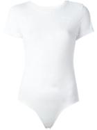 Zoe Karssen T-shirt Bodysuit, Women's, Size: M, White, Cotton/spandex/elastane
