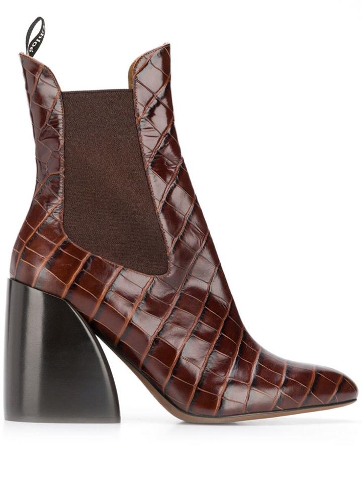 Chloé Wave Chelsea Boots - Brown