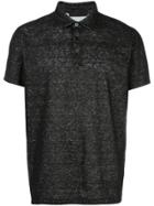 Calvin Klein Flocked Polo Shirt - Black