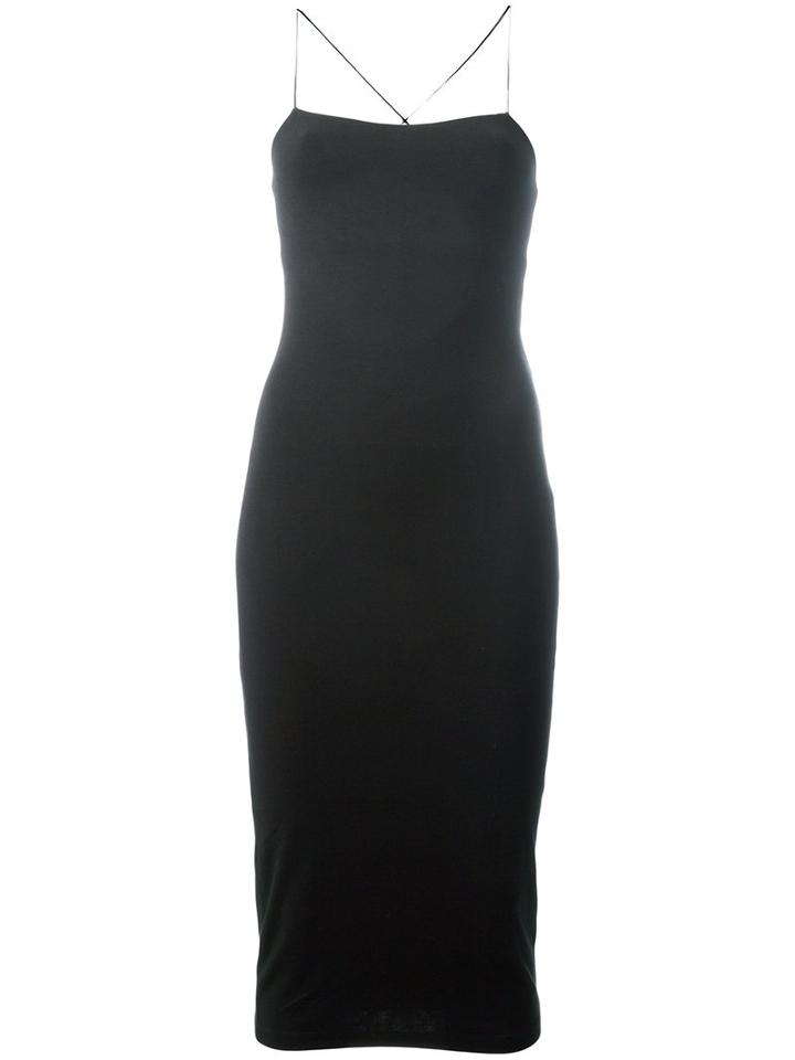 T By Alexander Wang Cut Out Cami Dress, Women's, Size: Medium, Black, Spandex/elastane/modal