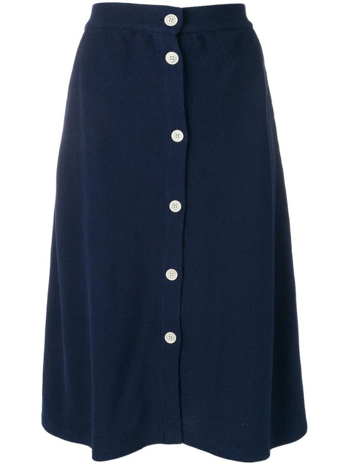 Maison Kitsuné Buttoned Midi Skirt - Blue