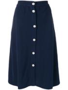 Maison Kitsuné Buttoned Midi Skirt - Blue