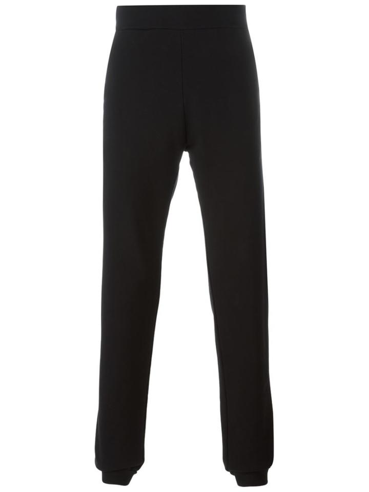 Maison Margiela Straight Leg Track Pants, Men's, Size: 46, Black, Cotton
