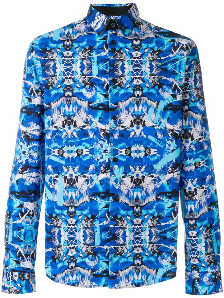 Frankie Morello Printed Shirt - Blue