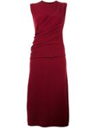 Joseph Drape Detail Dress, Women's, Size: Small, Red, Wool