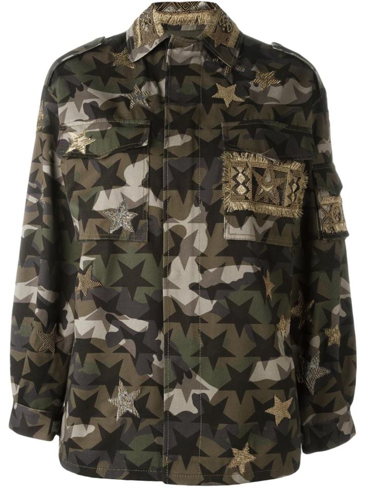 Valentino Camouflage Military Jacket