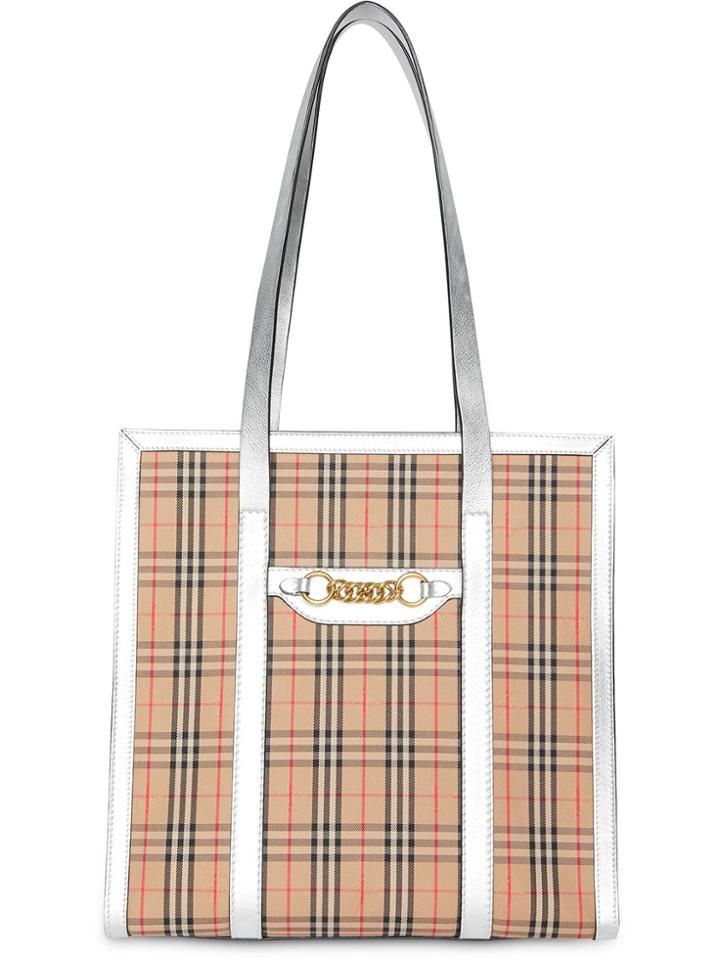 Burberry The Small 1983 Check Link Tote Bag - Neutrals