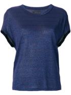 Rta Glitter-effect Fitted T-shirt - Blue