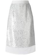 Jil Sander Sequin Layer Skirt - White