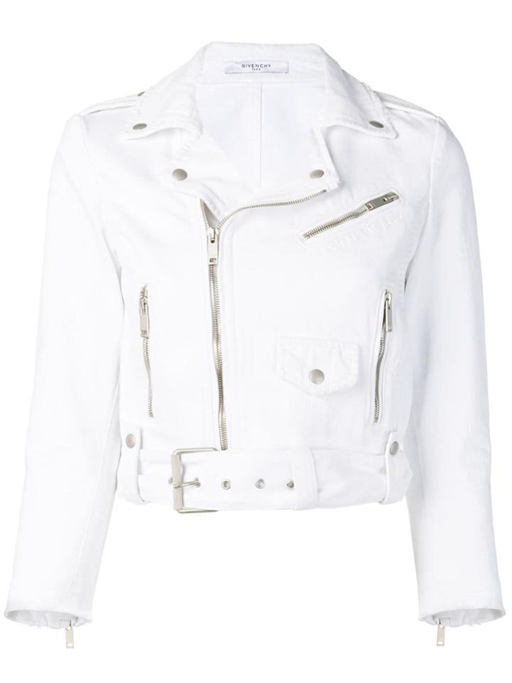 Givenchy Fitted Biker Jacket - White