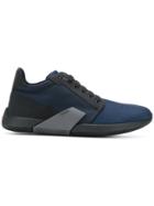 Prada Embossed Logo Lace-up Sneakers - Blue