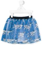 Caroline Bosmans Furbo Mesh Mini Skirt With Superman, Girl's, Size: 8 Yrs, Blue