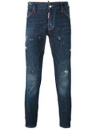 Dsquared2 - Paint Splatter Skinny Jeans - Men - Cotton/spandex/elastane - 50, Blue, Cotton/spandex/elastane