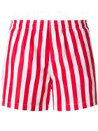 Ron Dorff Striped Swim Shorts - Red