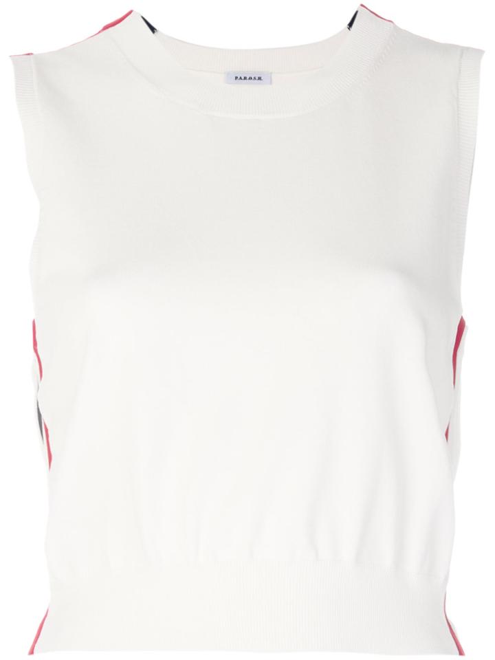 P.a.r.o.s.h. Runner Tank Top - White