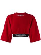 Palm Angels Cropped Sweat T-shirt - Red