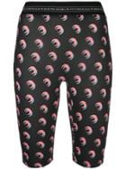 Marine Serre Iconic Moon Print Cycling Shorts - Black