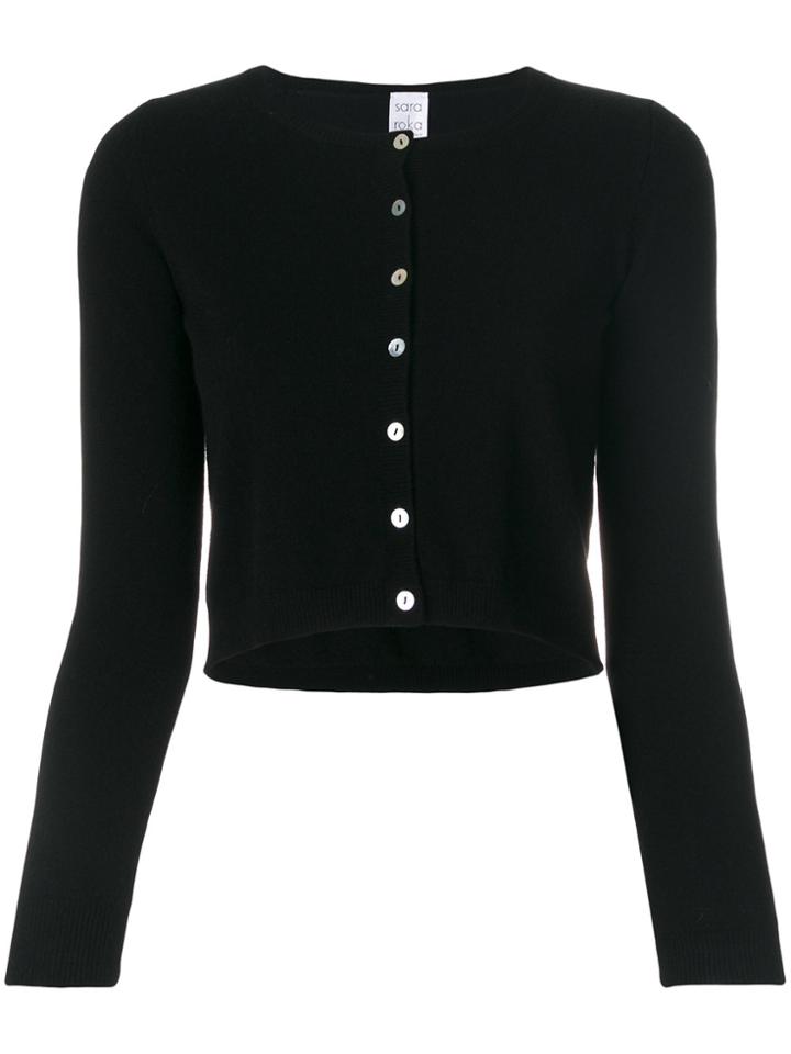 Sara Roka Cropped Cardigan - Black