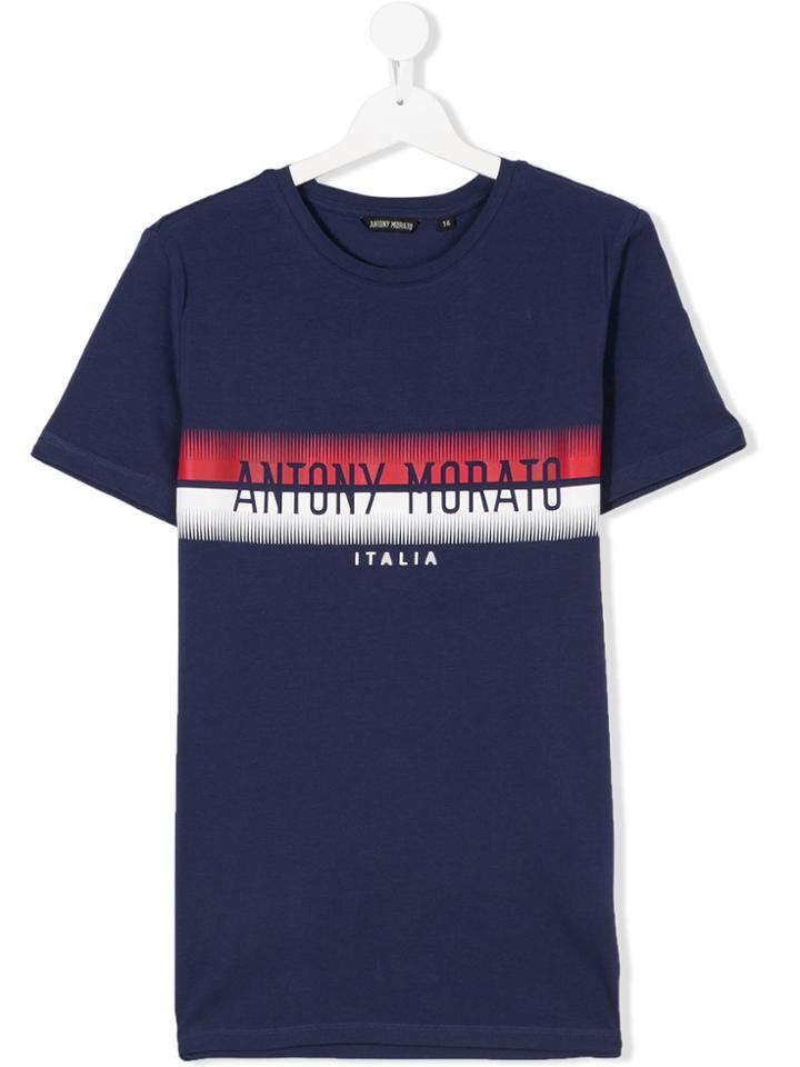 Antony Morato Junior Teen Logo-print T-shirt - Blue