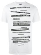 Lanvin Word Print T-shirt, Men's, Size: Small, White, Cotton/silk